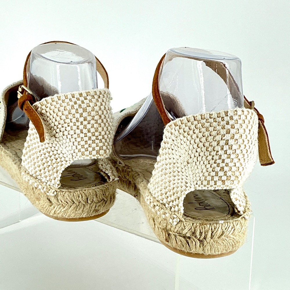 Boden Size 41 US 10 Pineapple Embroidered Espadrille Sandals Spain Anthropologie - Picture 6 of 11